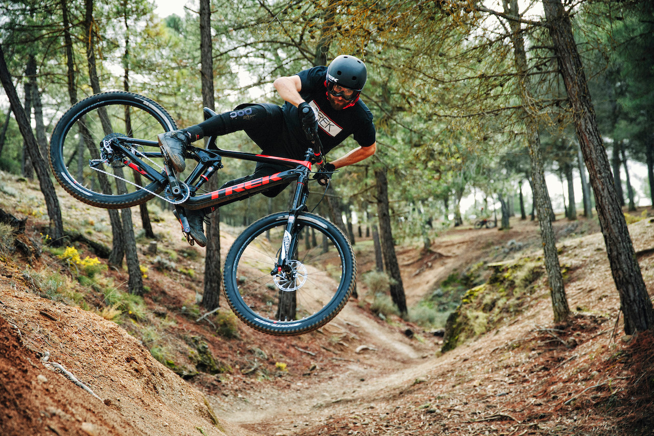 Mountain Biker doing a sick trick